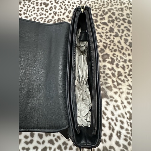 Pink Haley Faux Leather Crossbody Purse with Double Tassels in Black - Picture 11 of 15